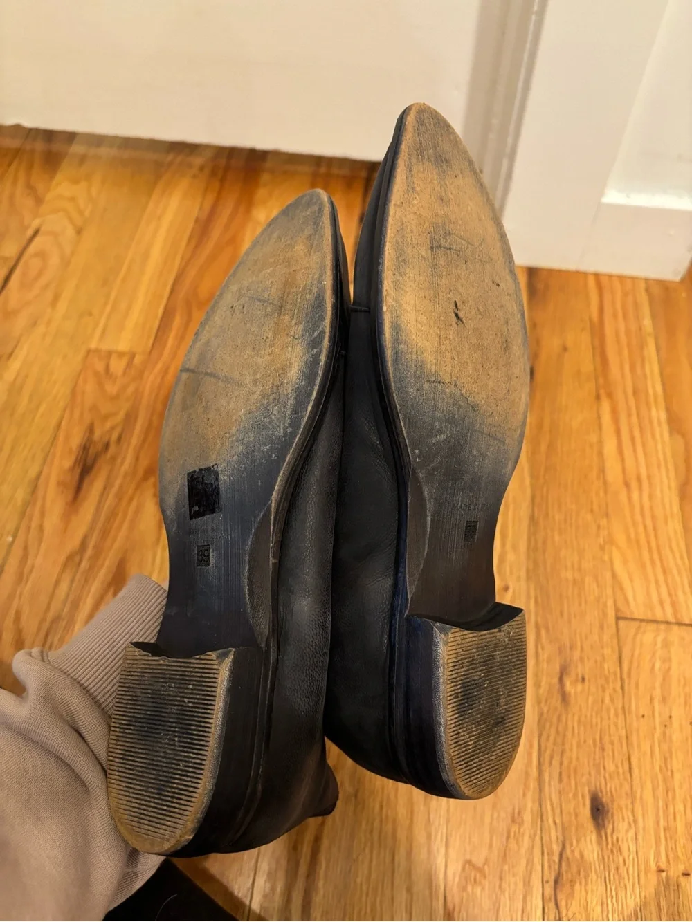 Free People Black Pointed Cutout Ankle Flats - Picture 5 of 5